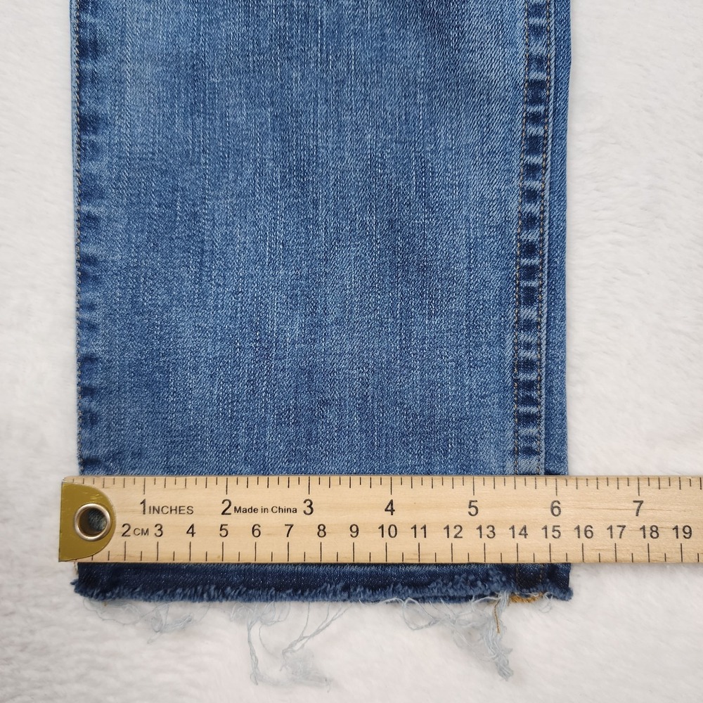 Lucky Brand Charlotte Rail Jeans Womens 6 28 Blue White Oak Distressed USA - Picture 9 of 13